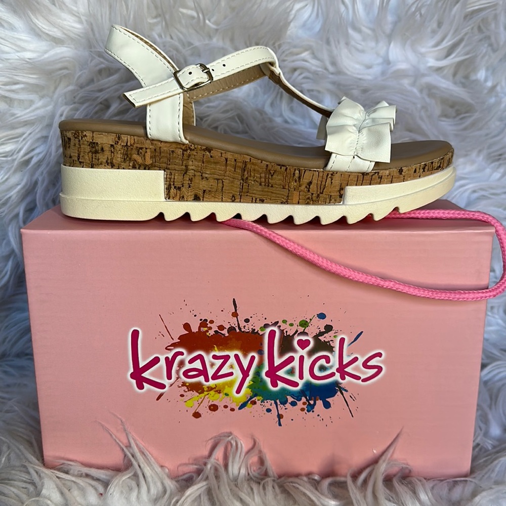 - Girls Krazy Kicks Chunky Cork heel Sandals
